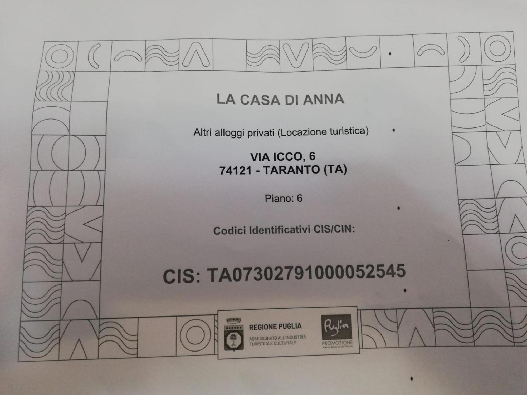 Ferienwohnung La Casa Di Anna Taranto Exterior foto